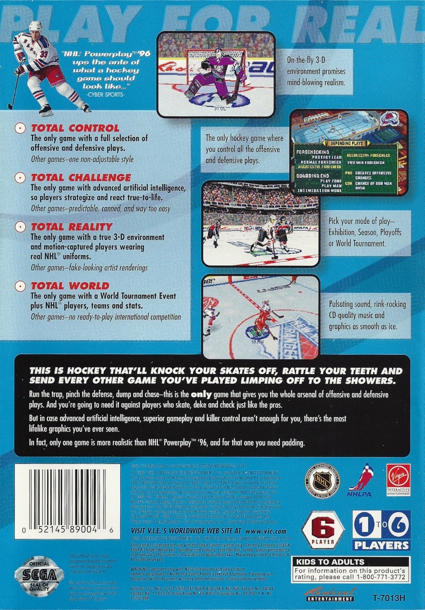Capa do jogo NHL Powerplay 96