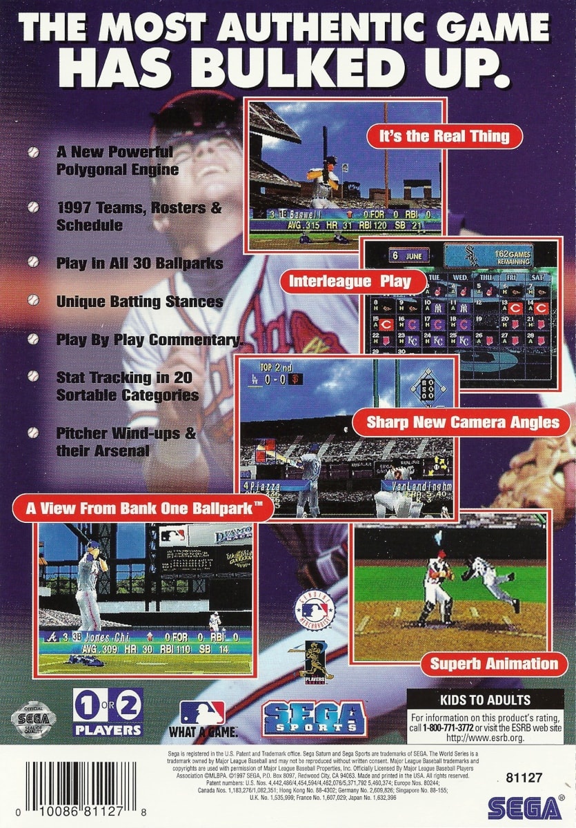 Capa do jogo World Series Baseball 98
