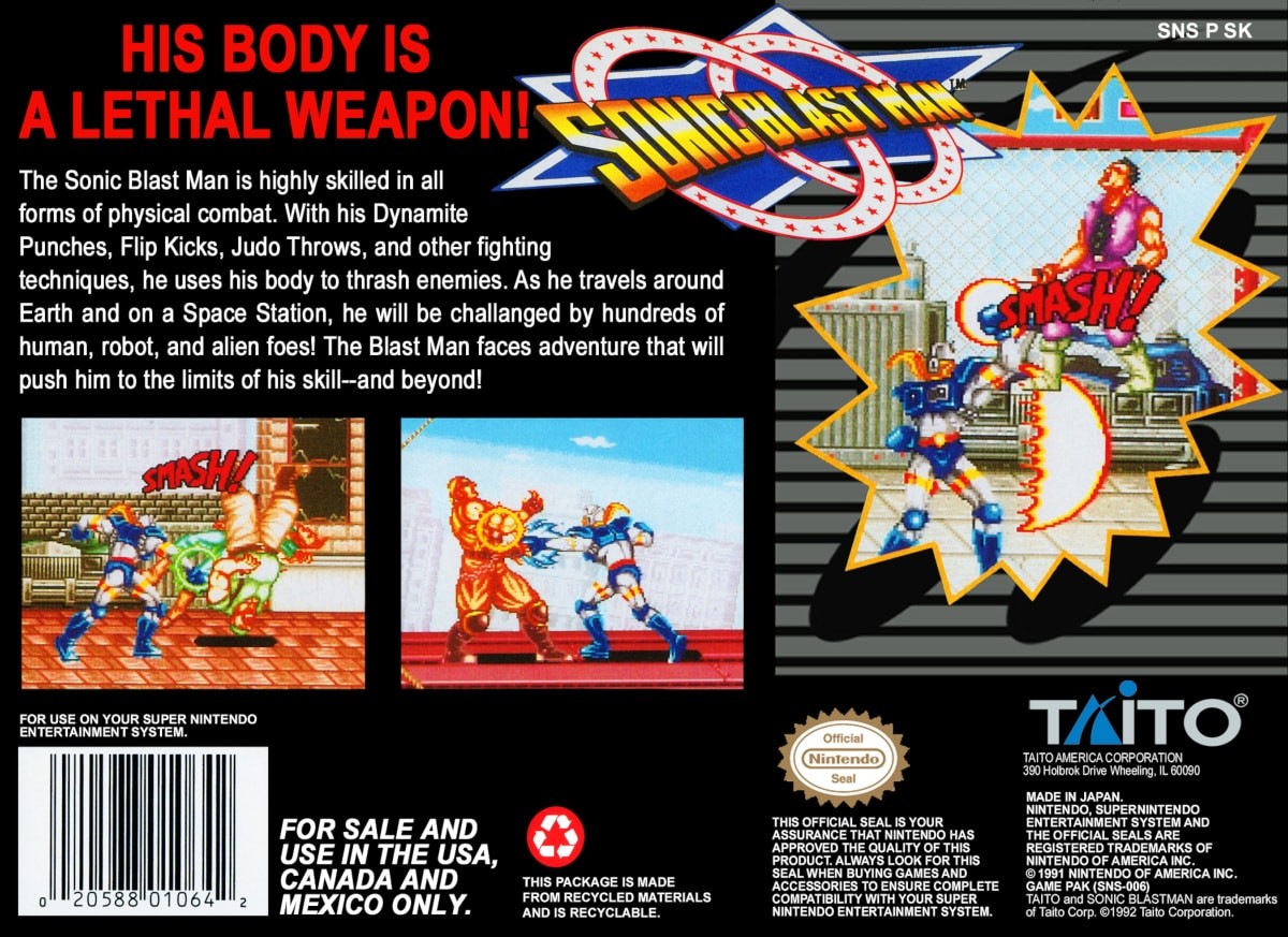 Capa do jogo Sonic Blast Man