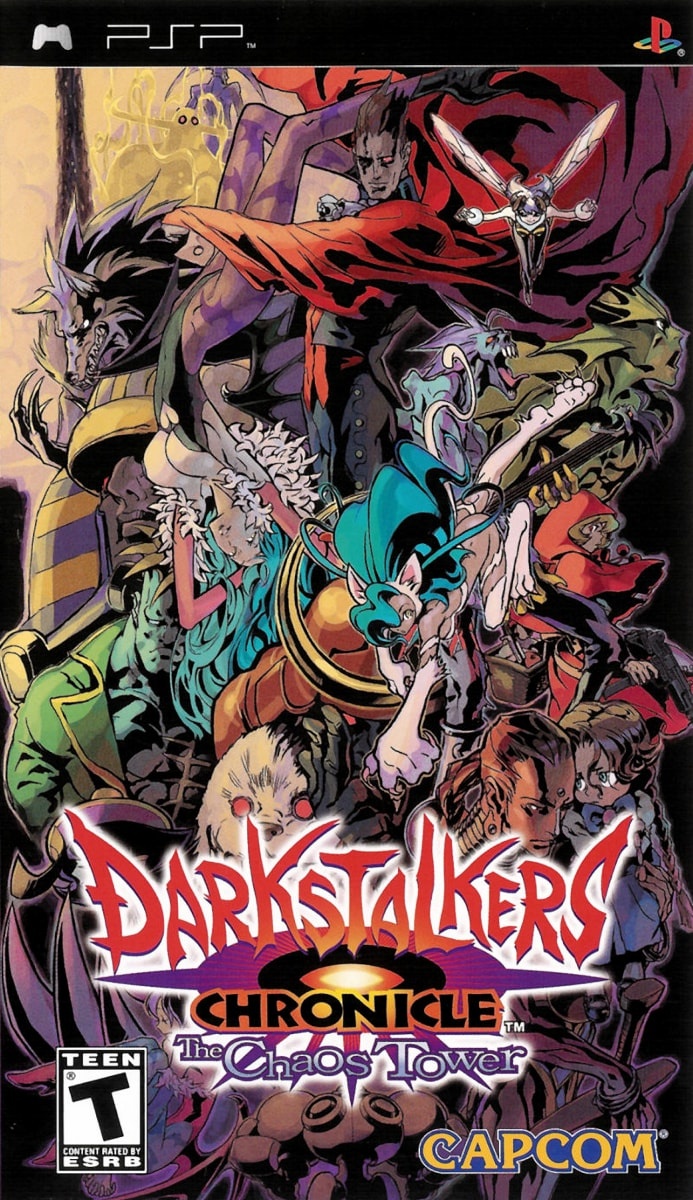 Capa do jogo Darkstalkers Chronicle: The Chaos Tower