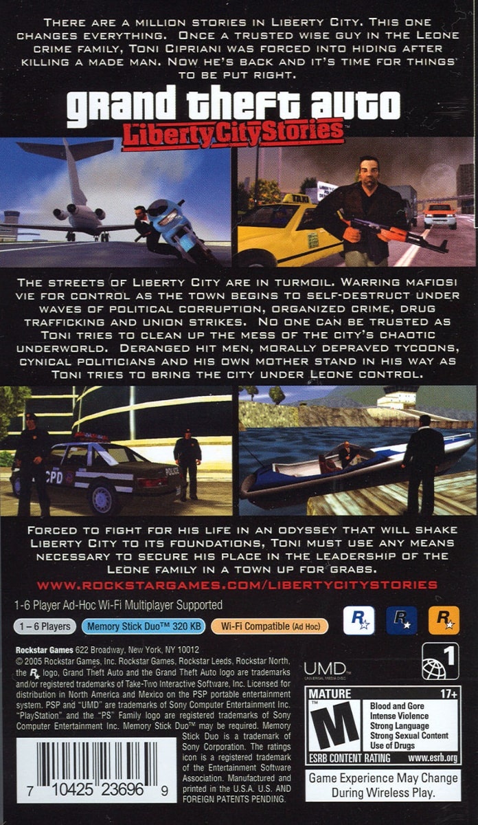 Capa do jogo Grand Theft Auto: Liberty City Stories