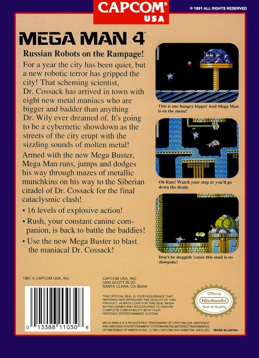 Capa do jogo Mega Man 4