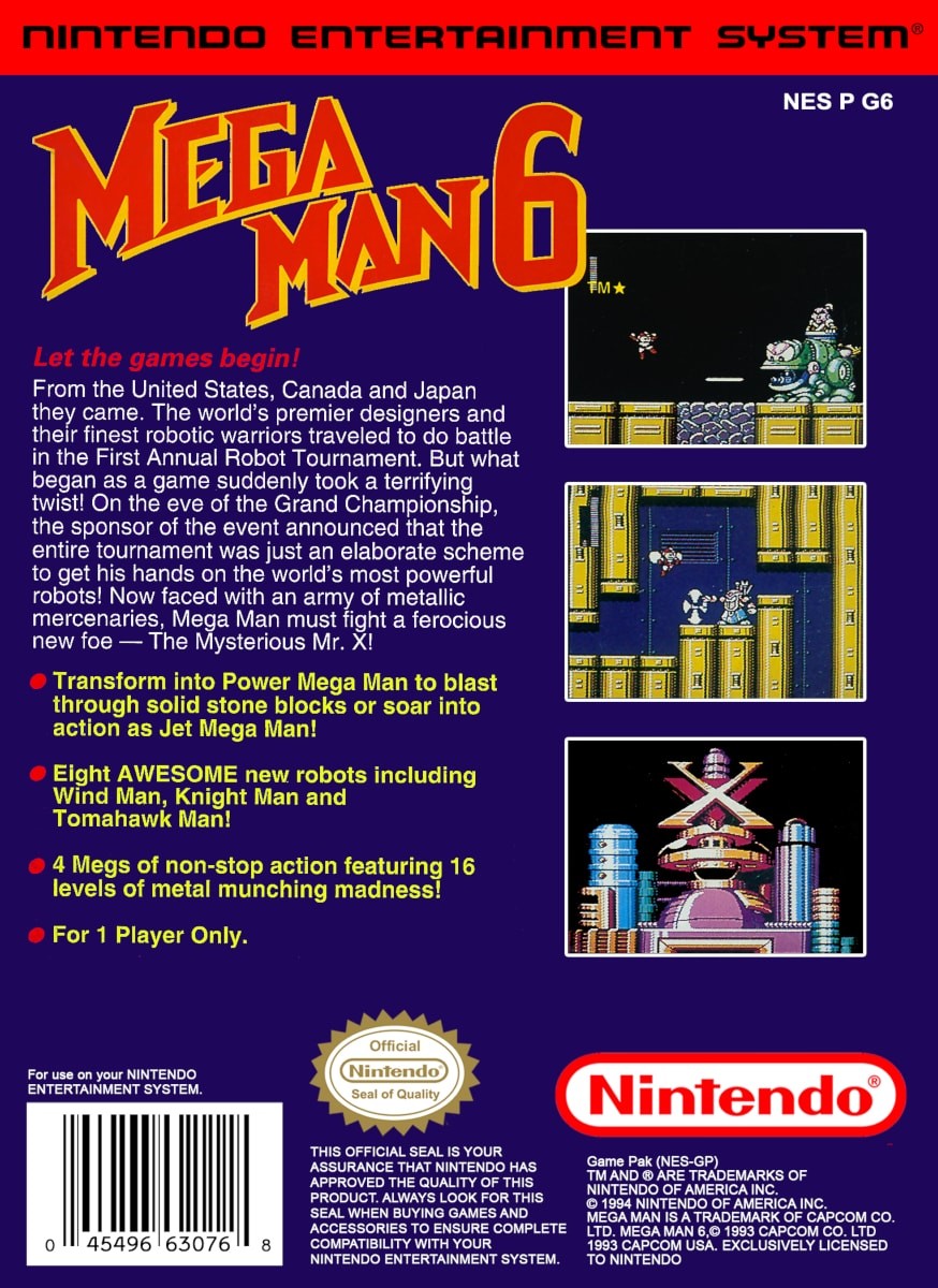 Capa do jogo Mega Man 6