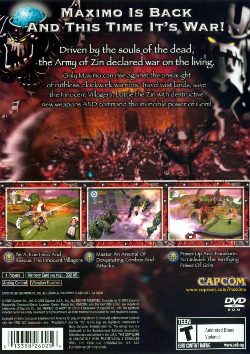 Capa do jogo Maximo vs Army of Zin