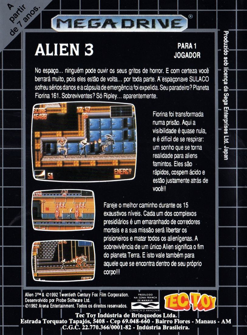 Capa do jogo Alien 3