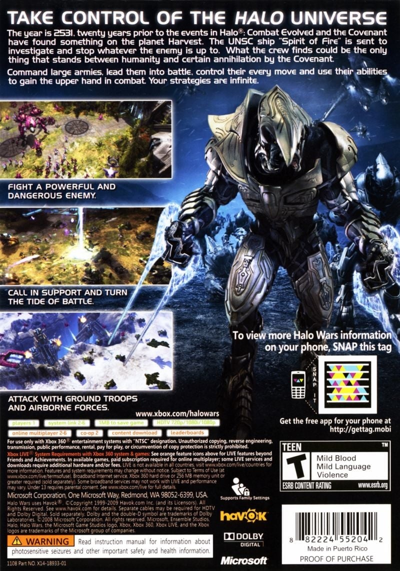 Capa do jogo Halo Wars