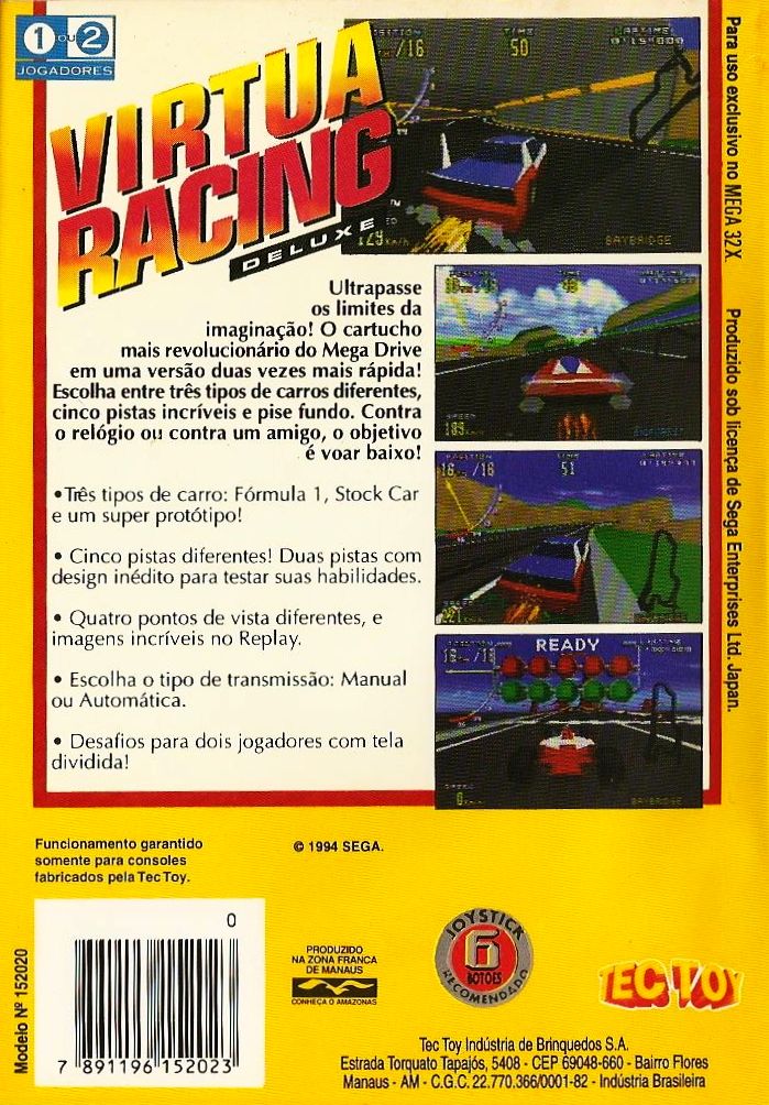 Capa do jogo Virtua Racing Deluxe