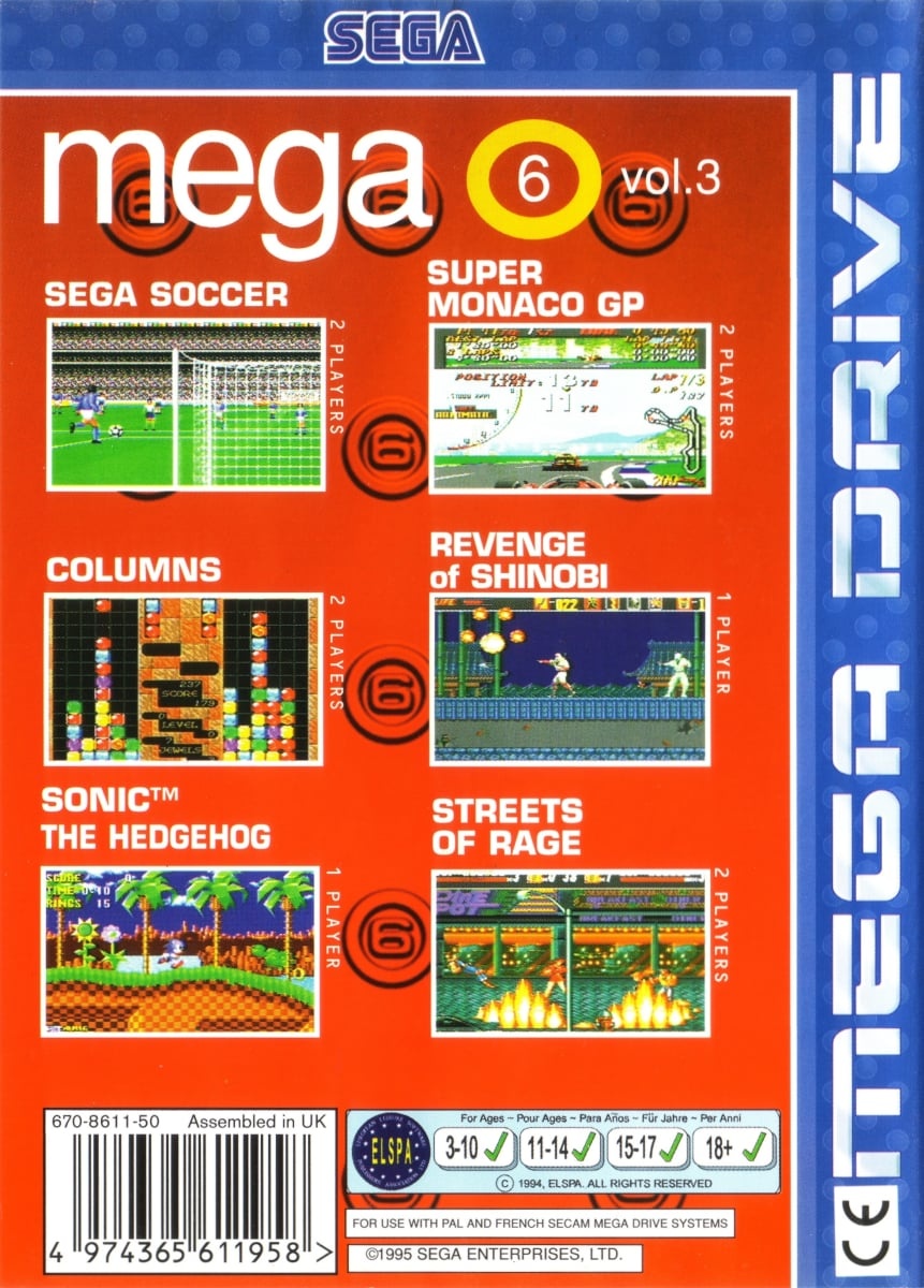 Capa do jogo Mega 6 Vol. 3