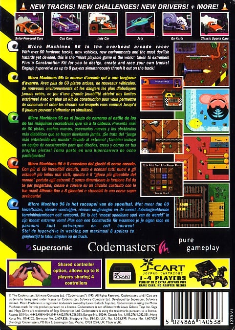 Capa do jogo Micro Machines: Turbo Tournament 96