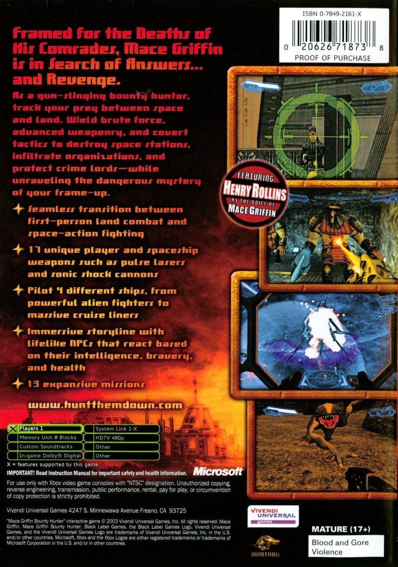 Capa do jogo Mace Griffin: Bounty Hunter