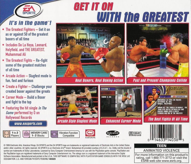 Capa do jogo Knockout Kings 2000
