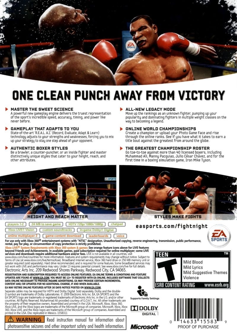 Capa do jogo Fight Night Round 4