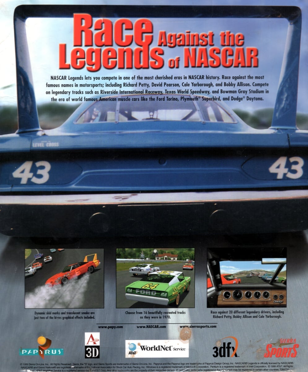 Capa do jogo NASCAR Legends