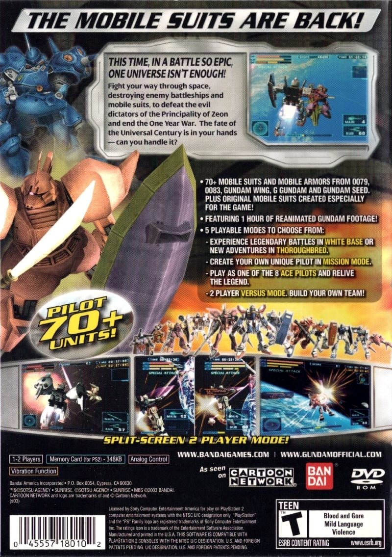 Capa do jogo Mobile Suit Gundam: Encounters in Space