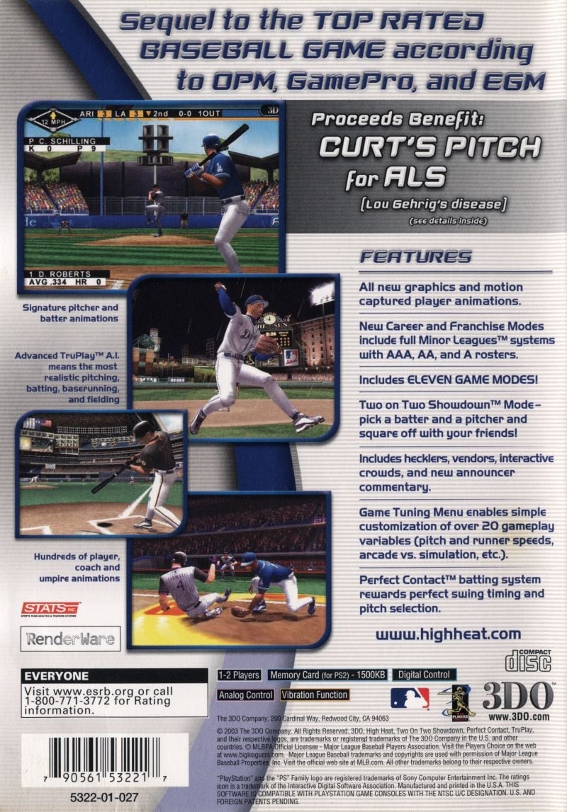 Capa do jogo High Heat Major League Baseball 2004