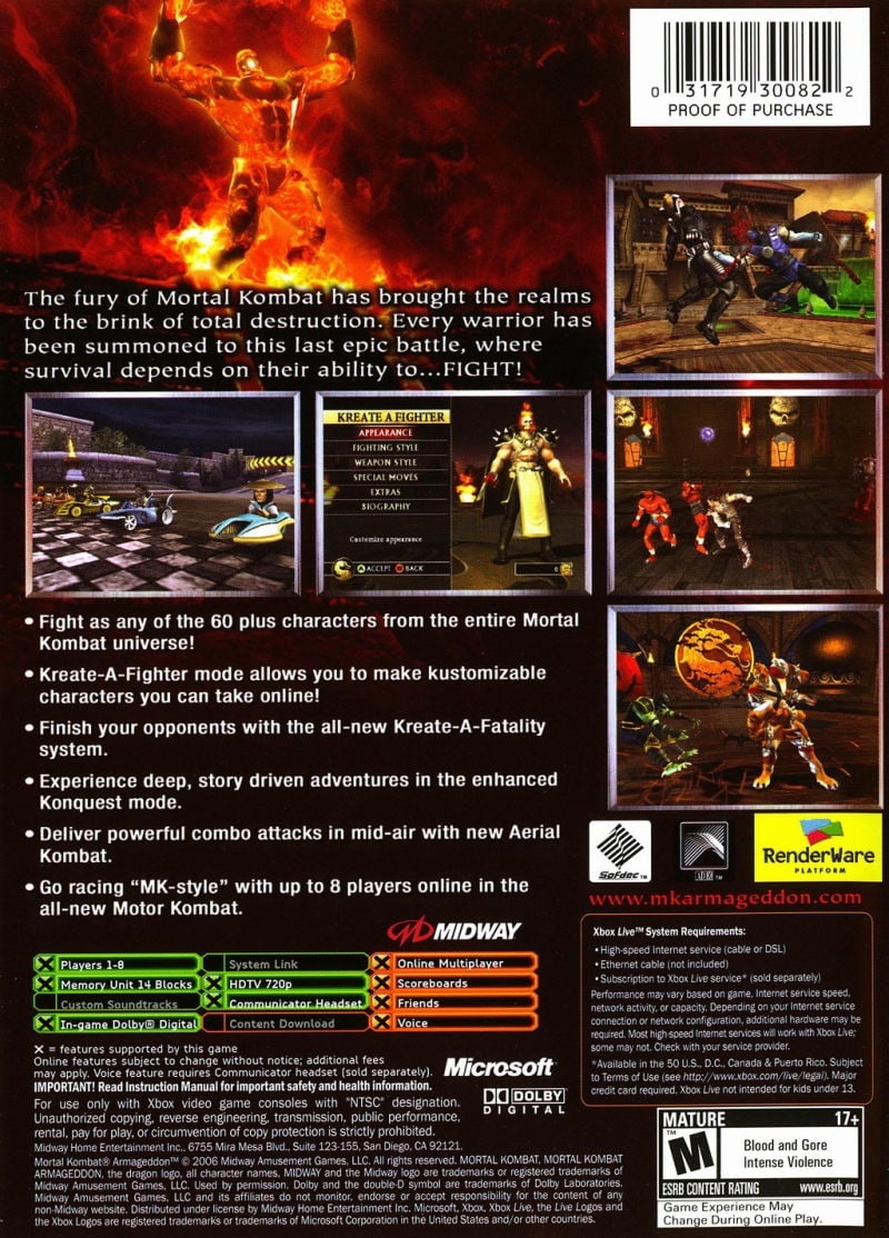 Capa do jogo Mortal Kombat: Armageddon