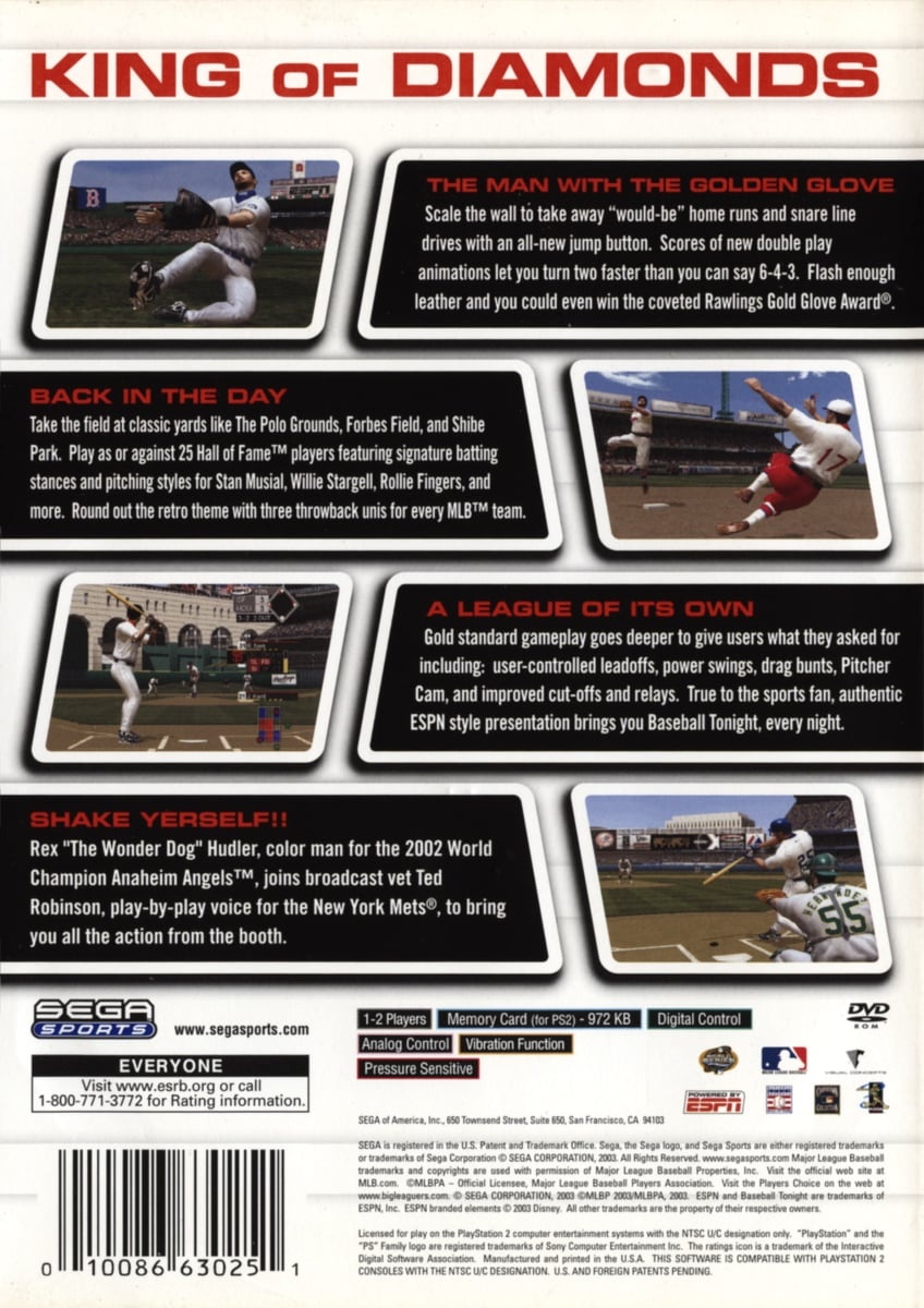 Capa do jogo World Series Baseball 2K3