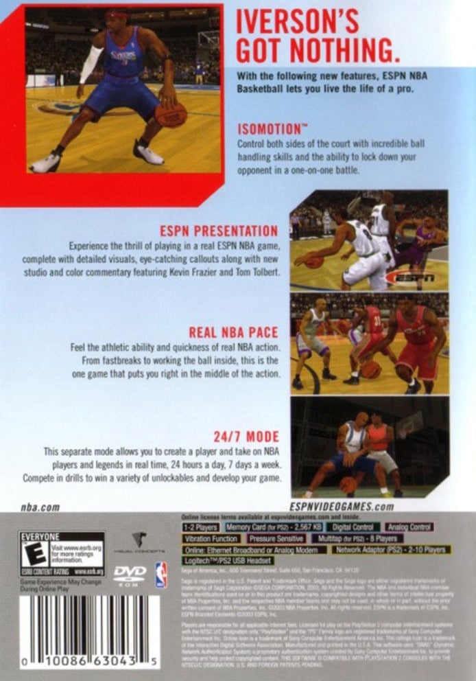 Capa do jogo ESPN NBA Basketball