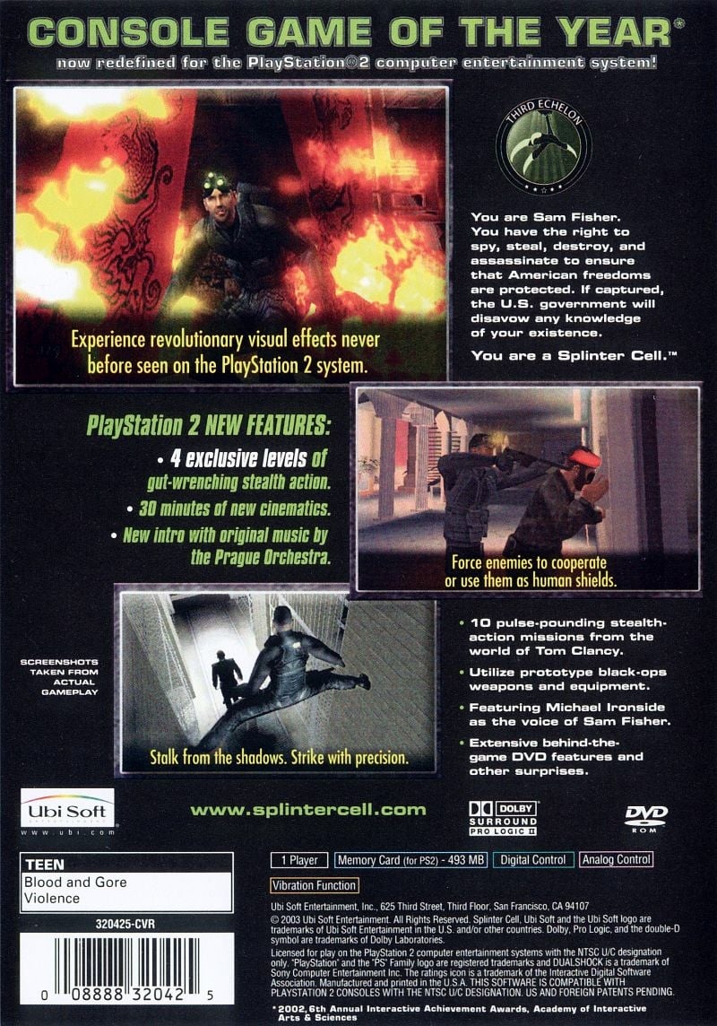 Capa do jogo Tom Clancys Splinter Cell