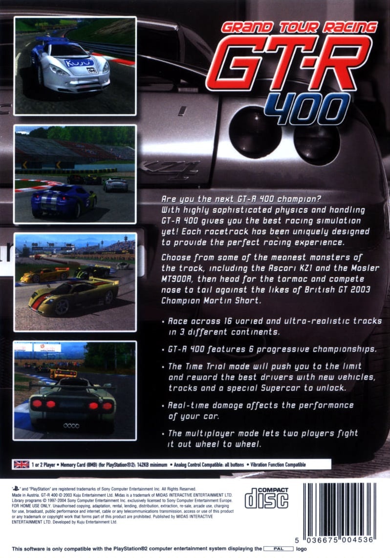 Capa do jogo GT-R 400