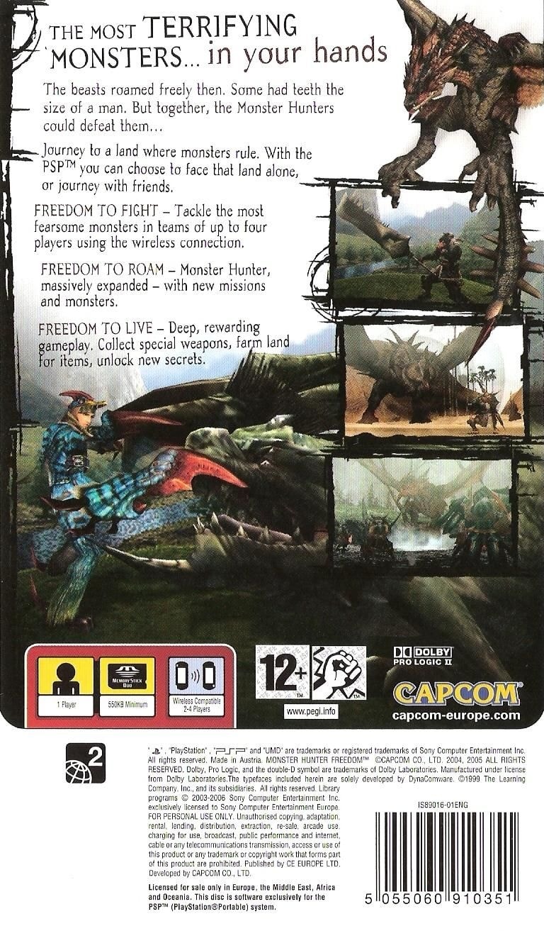 Capa do jogo Monster Hunter: Freedom