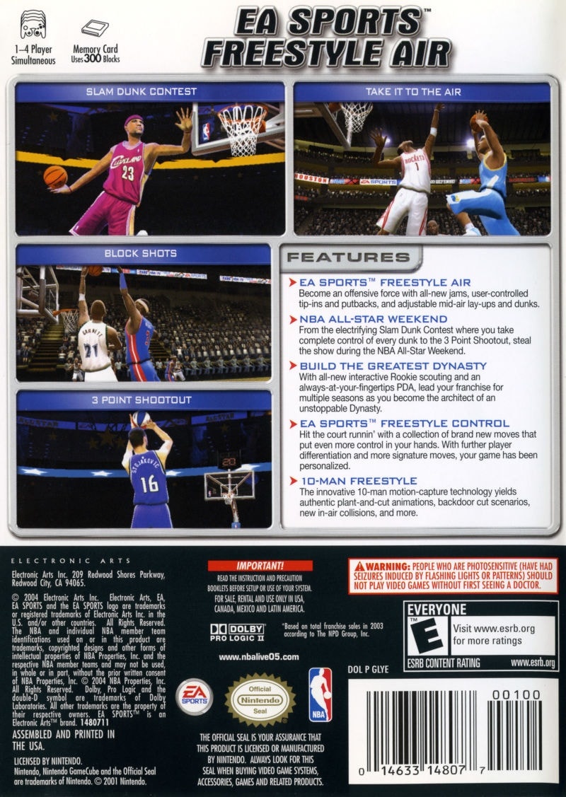 Capa do jogo NBA Live 2005