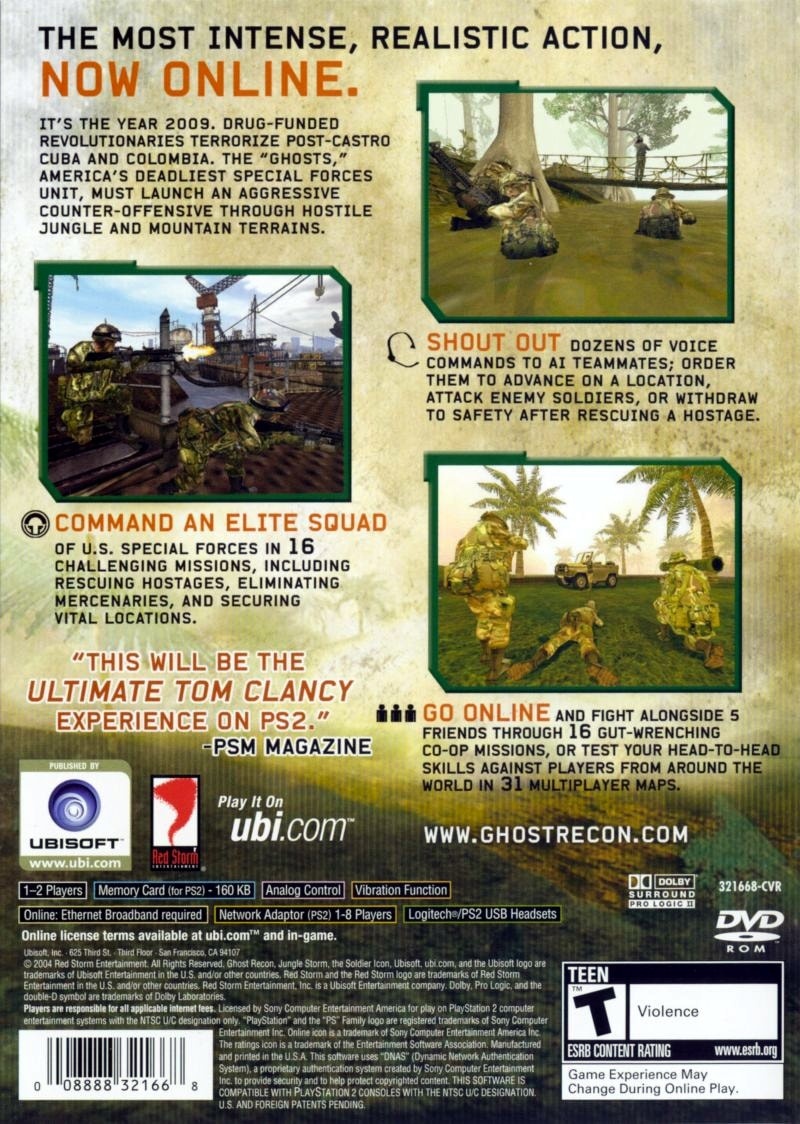 Capa do jogo Tom Clancys Ghost Recon: Jungle Storm