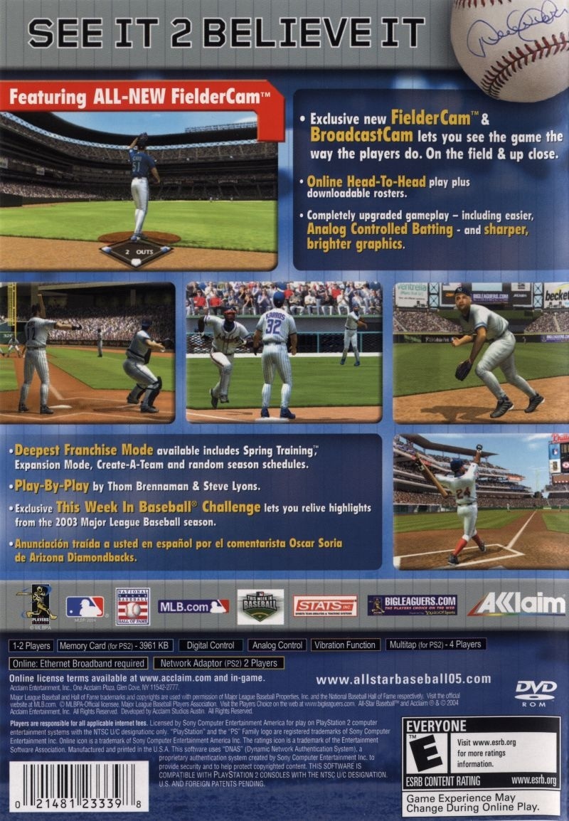 Capa do jogo All-Star Baseball 2005