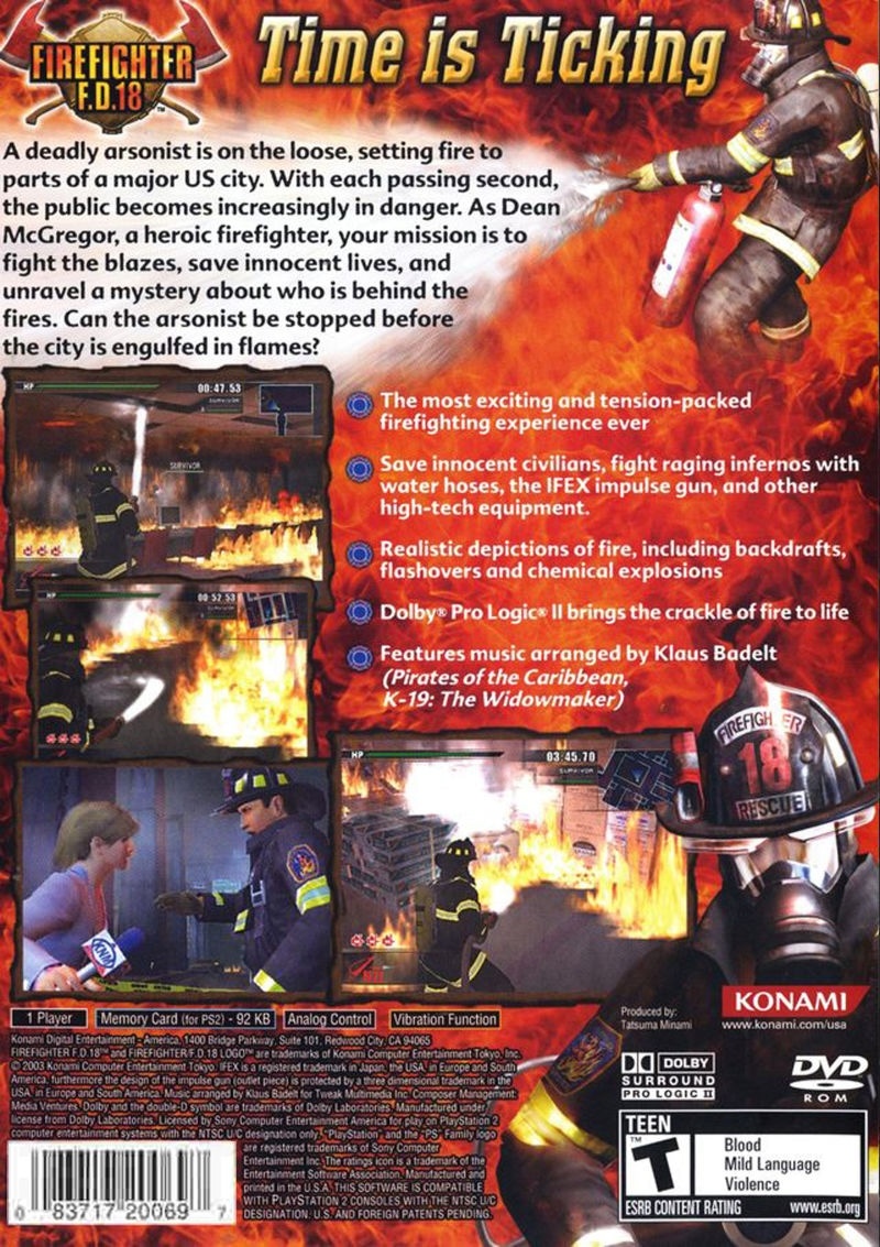 Capa do jogo Firefighter F.D. 18