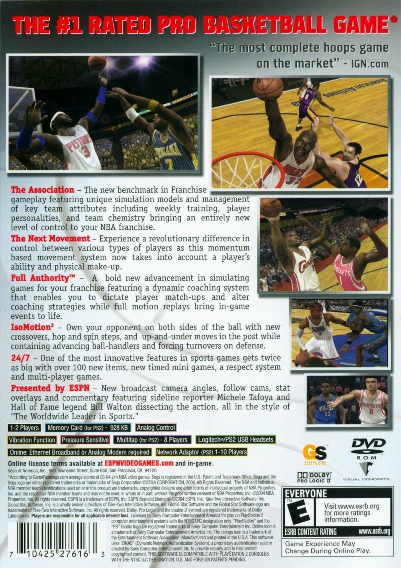 Capa do jogo ESPN NBA 2K5