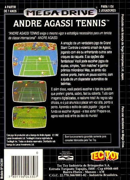 Capa do jogo Andre Agassi Tennis
