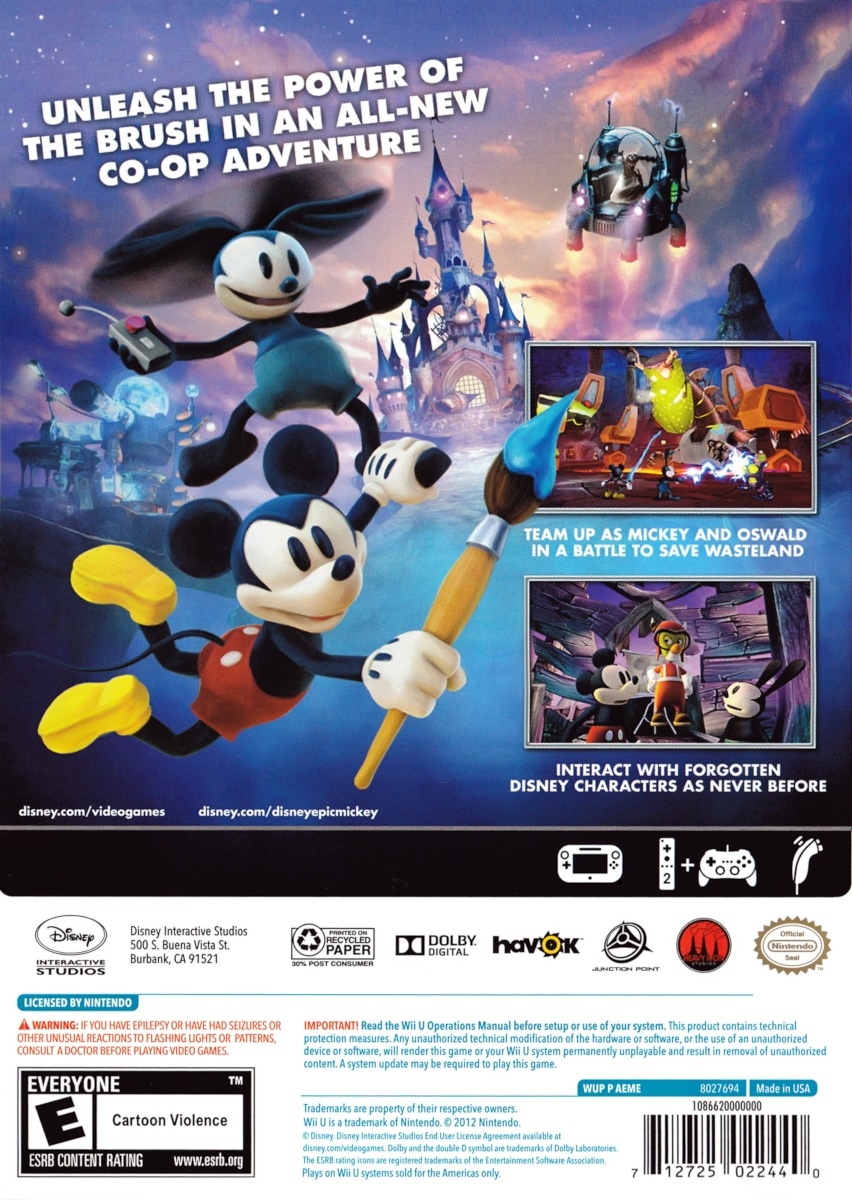 Capa do jogo Epic Mickey 2: The Power of Two