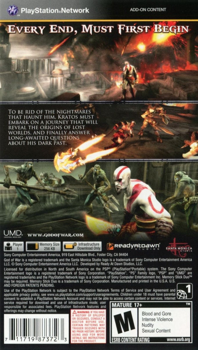 Capa do jogo God of War: Ghost of Sparta