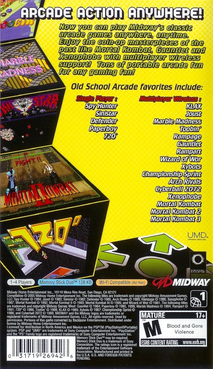 Capa do jogo Midway Arcade Treasures: Extended Play