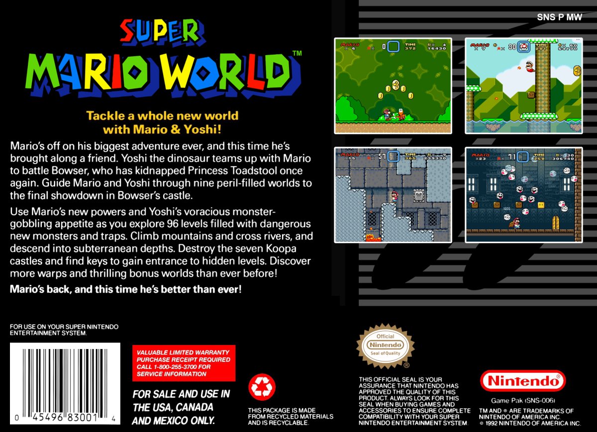 Capa do jogo Super Mario World