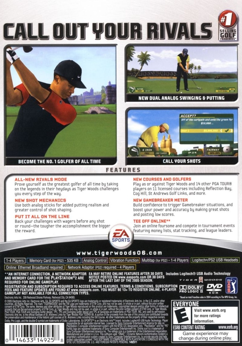 Capa do jogo Tiger Woods PGA Tour 06