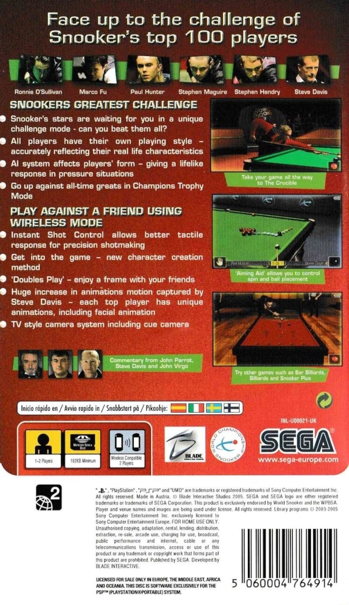 Capa do jogo World Snooker Challenge 2005