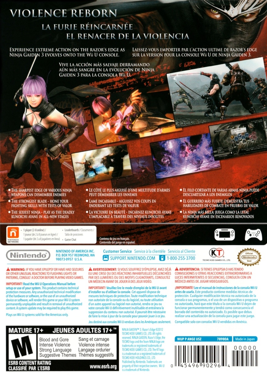 Capa do jogo Ninja Gaiden 3: Razors Edge