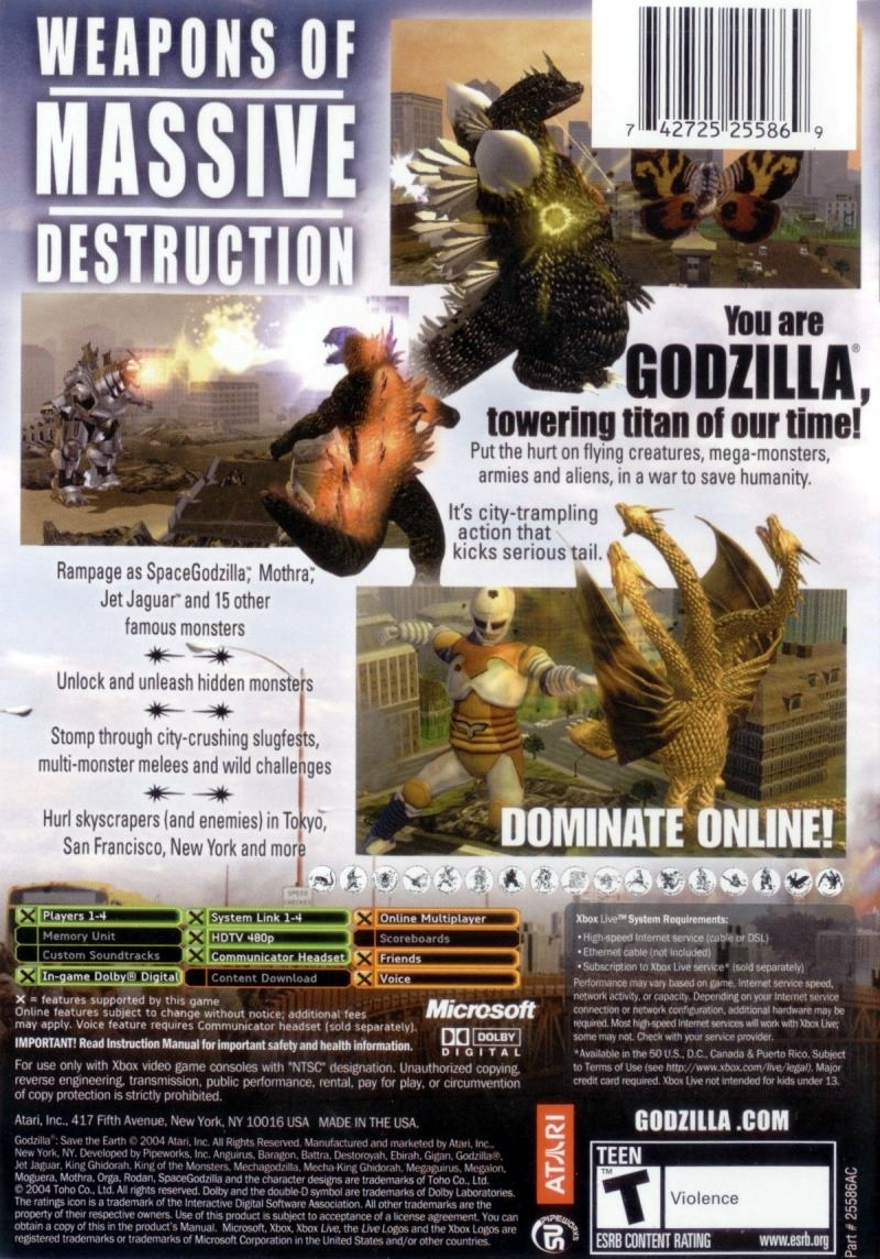 Capa do jogo Godzilla: Save the Earth