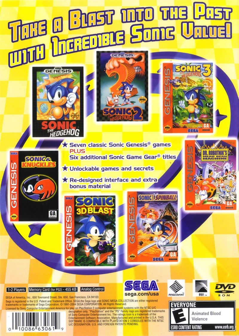 Capa do jogo Sonic Mega Collection Plus