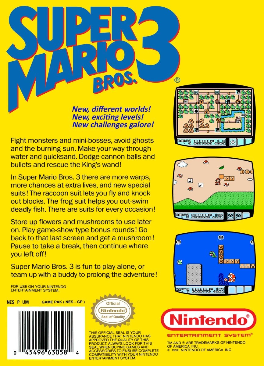 Capa do jogo Super Mario Bros. 3