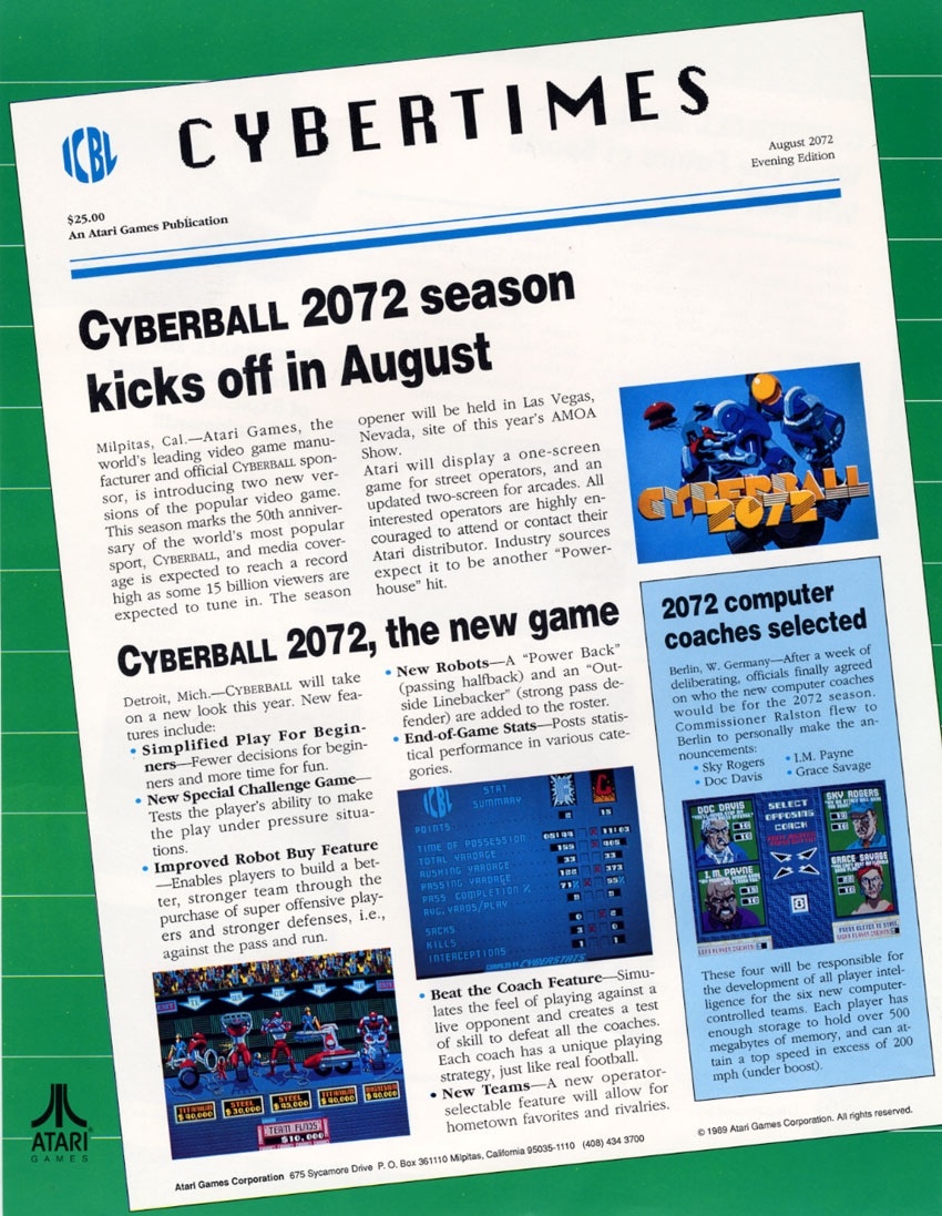 Capa do jogo Cyberball 2072