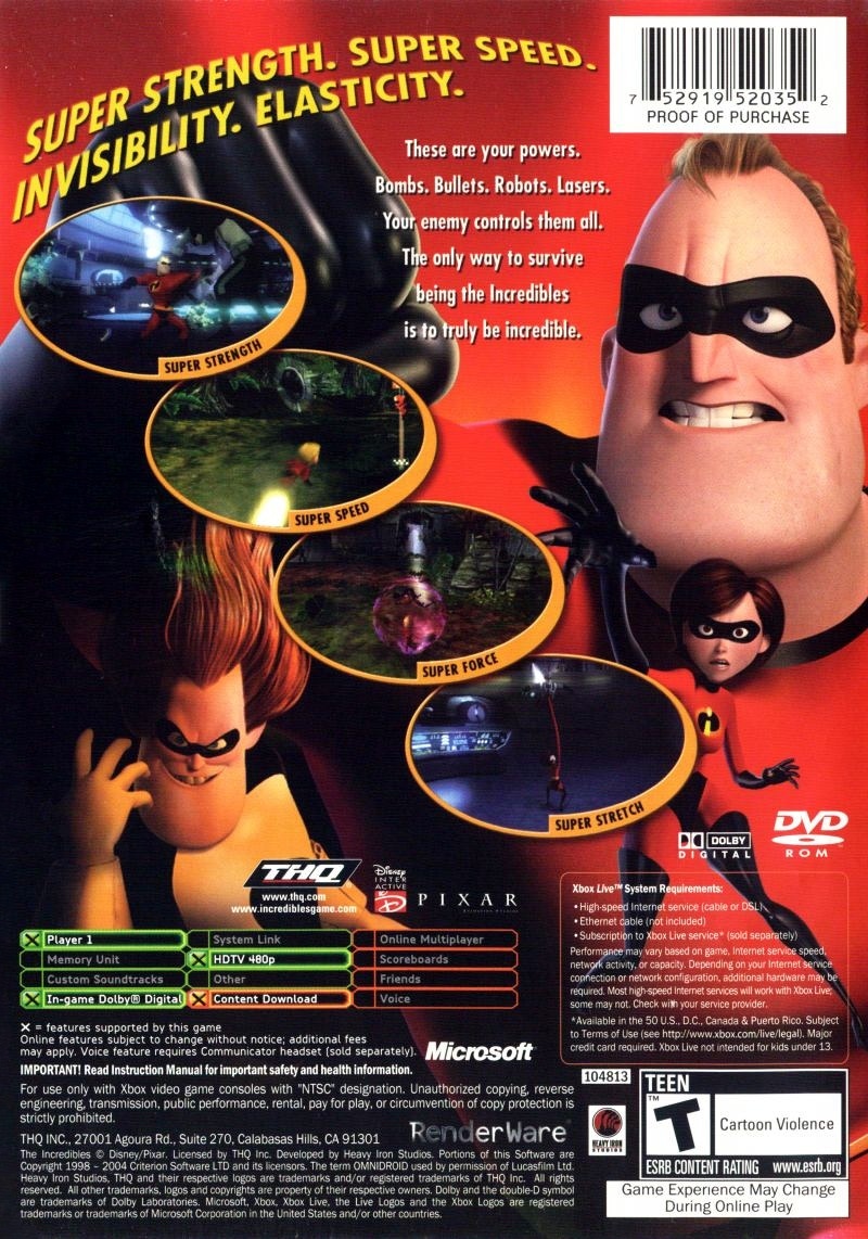 Capa do jogo The Incredibles