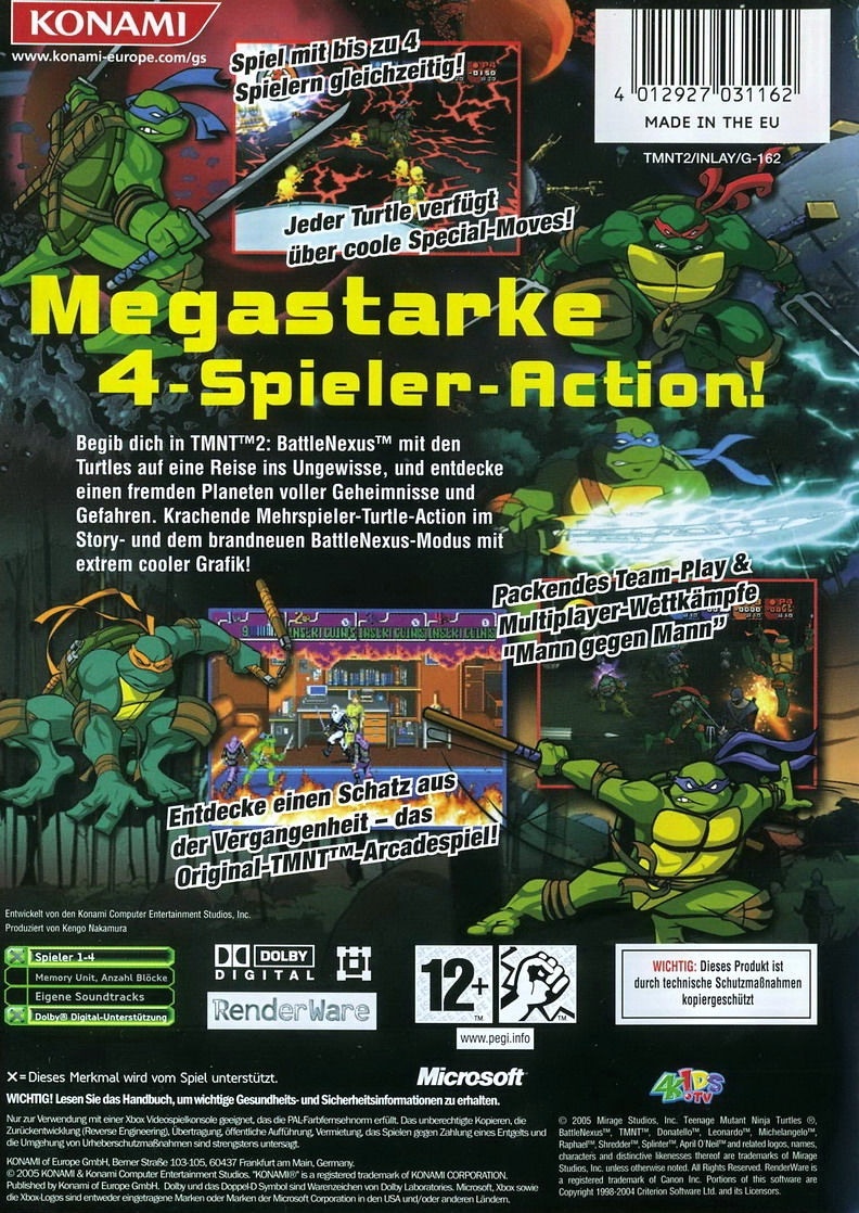 Capa do jogo Teenage Mutant Ninja Turtles 2: Battle Nexus