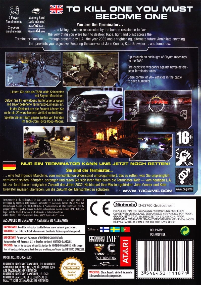 Capa do jogo Terminator 3: The Redemption