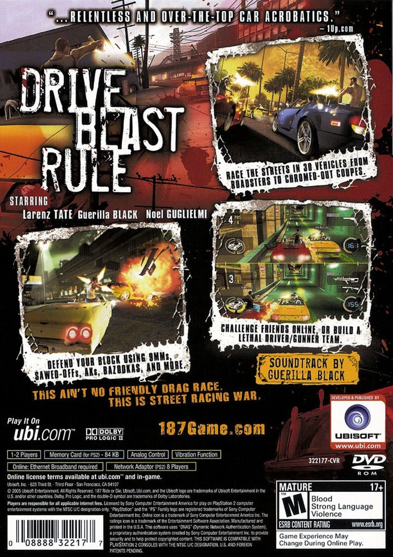 Capa do jogo 187: Ride or Die