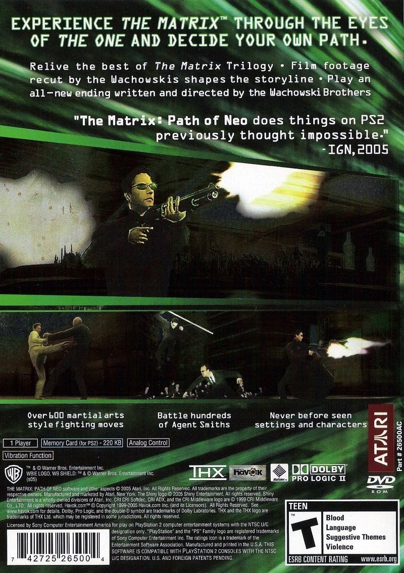 Capa do jogo The Matrix: Path of Neo