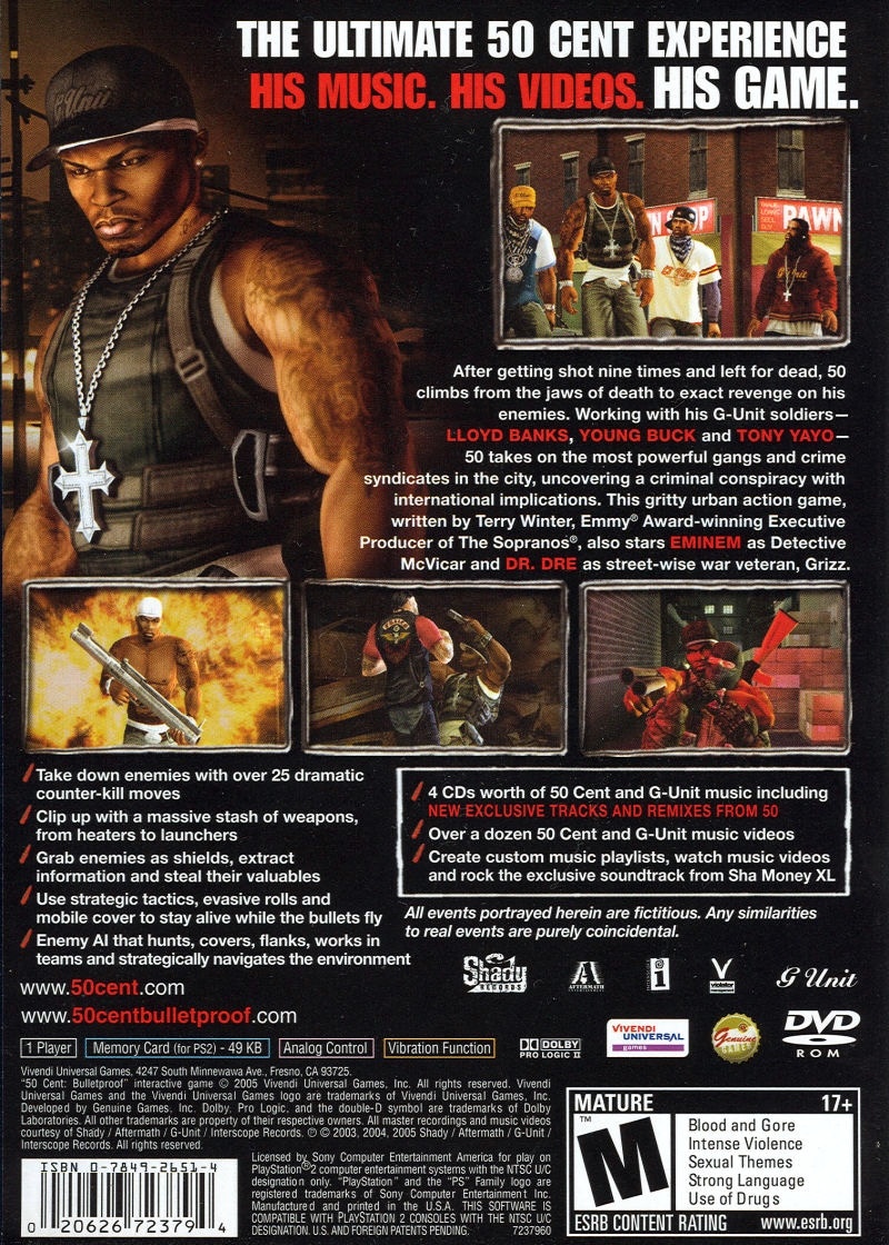 Capa do jogo 50 Cent: Bulletproof