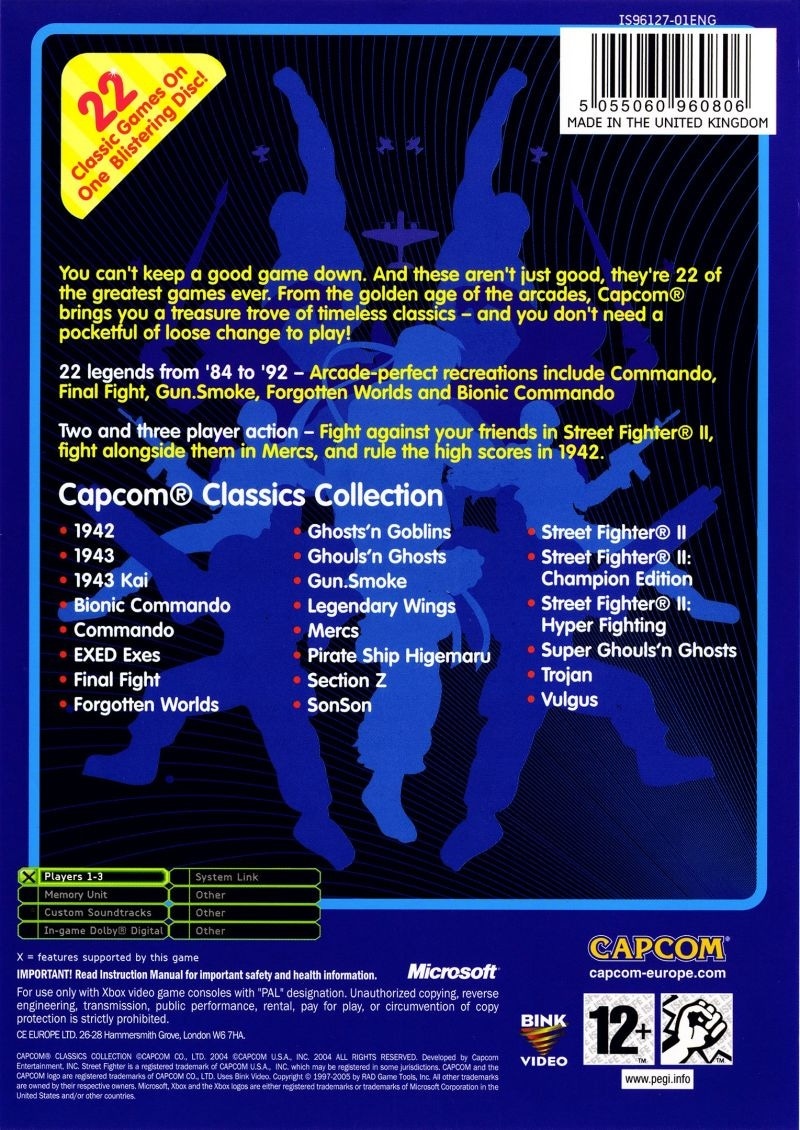 Capa do jogo Capcom Classics Collection