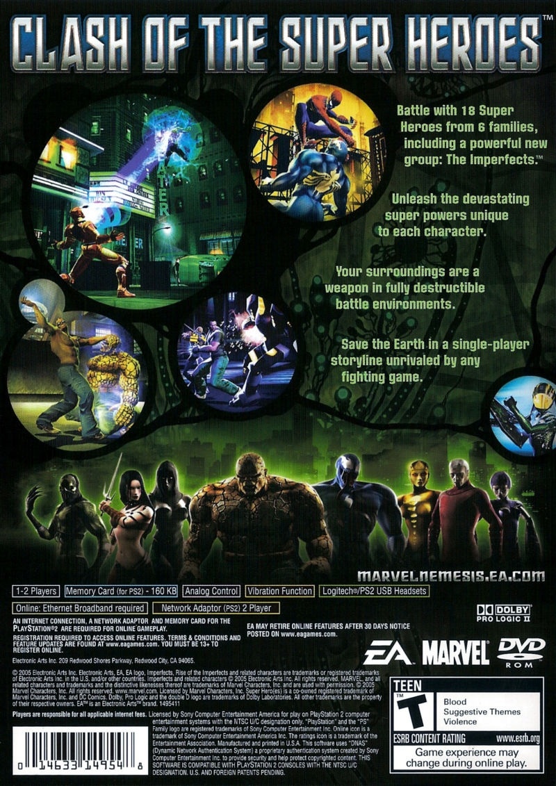 Capa do jogo Marvel Nemesis: Rise of the Imperfects